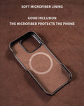 Pod Sync Genuine Leather MagSafe Case for iPhone 15 16 17 Pro Max & Air