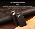 Pod Sync Genuine Leather MagSafe Case for iPhone 15 16 17 Pro Max & Air